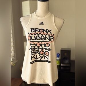 Adidas Women's Cream Graphic Tank Top. S. New. Very very cute.